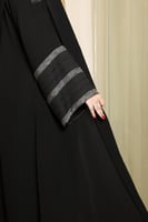 عباية F30 ملكي كلوش اكمام لنن