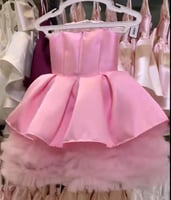 فستان سماوي زاهي منفوش