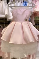 فستان سماوي زاهي منفوش