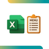 إعداد منيو ( اكسل )