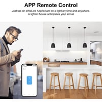 مفتاح انارة ذكي اسود رباعي