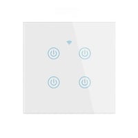 مفتاح انارة ذكي ابيض رباعي