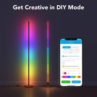 قوفي اضاءة زاوية ذكية اسود