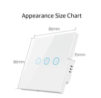 مفتاح ذكي للتحكم بالستارة او الشتر - اسود