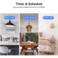 مفتاح انارة ذكي اسود ثلاثي