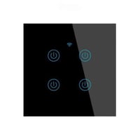 مفتاح انارة ذكي اسود رباعي