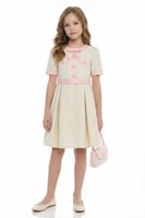 فستان تويد انيق مع شنطة