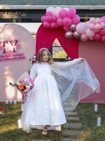 فستان مناسبات طويل فخم قطعتين