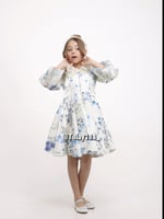 فستان مورد بالازرق