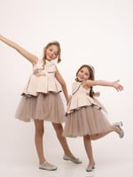 فستان خامه جاكار مع شنطة متوفر لونين