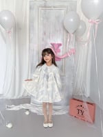 فستان سماوي انيق للمواليد