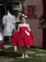 فستان احمر انيق