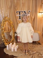 فستان بيج راقي للمواليد