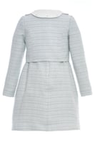 فستان ازرق تويد مع جاكيت فخم