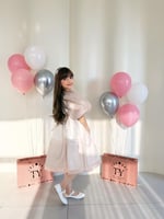 فستان الفيونكات اورقنزا لون مميز + طوق وشنطه