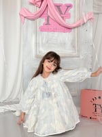 فستان سماوي انيق للمواليد