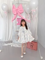 فستان سماوي انيق للمواليد