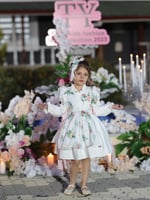 فستان مورد قطعتين مع اكسسوار الشعر