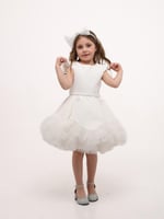 فستان انيق متوفر لونين ، مع طوق