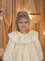 فستان اصفر فاتح مواليد