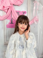 فستان سماوي انيق للمواليد