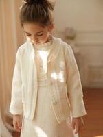 فستان تويد أنيق مع معطف