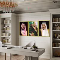 ثلاث لوحات للمؤسس والملك وولي العهد