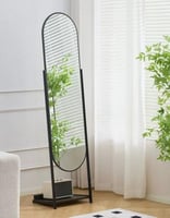 مرايا طويلة أنيقة متحركة بيضاوي اطار أسود