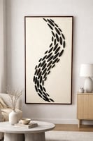 لوحة فنية جدارية بتصميم انسيابي ثلاثي الأبعاد