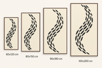 لوحة فنية جدارية بتصميم انسيابي ثلاثي الأبعاد
