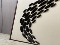 لوحة فنية جدارية بتصميم انسيابي ثلاثي الأبعاد