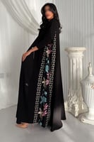 عباية ملكية كورية مطرزة من الجوانب والاكمام سترتش...