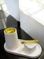 طقم مميز مكون من ( مبخره - حامل بخور - صينيه )