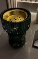 المبخره الملكيه بتصميم ذهبي ارتفاعها 15سم