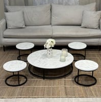 طقم طاولة 5 قطع ارضي اسود