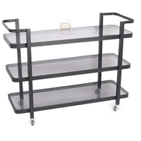 عربية تقديم ثلاثة دور حديد قواعد حديد لون اسود مع...