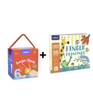 كومبو كتاب طلاء الأصابع + ألوان طلاء الأصابع (6 أل...