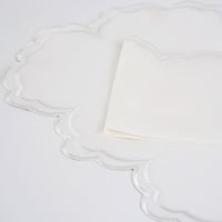 White linen butterfly set