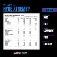 ProSupps Hyde Xtreme Hard-Hitting Energy - Blue Ra...