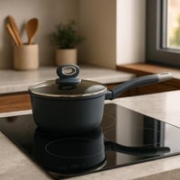 قدر طهي غير لاصق مع غطاء زجاجي- 20سم