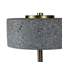 مصباح طاولة ذهبي بظل عصري