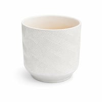 اصيص زرع سيراميك بتصميم هندسي بارز 3 مقاسات