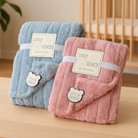 بطانية أطفال ناعمة بلون وردي وأزرق