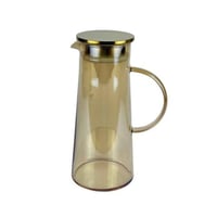 إبريق زجاجي شفاف بغطاء ذهبي – تصميم عصري أنيق