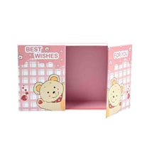 علب هدايا بطبعة دب لطيف – تصميم "Best Wishes"