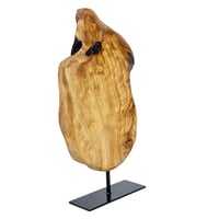 قطعة ديكور خشبية طبيعية بقاعدة حديد