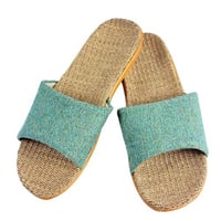 شبشب منزلي قماشي بلون تركوازي