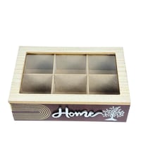 صندوق خشبي فاخر لتنظيم أكياس الشاي