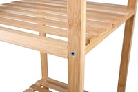 رف حمام بـ 4 رفوف – خزانة حمام من الخيزران، مناسبة...