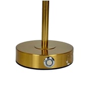 مصباح طاولة أنيق بقاعدة ذهبية وغطاء بتصميم تيرازو